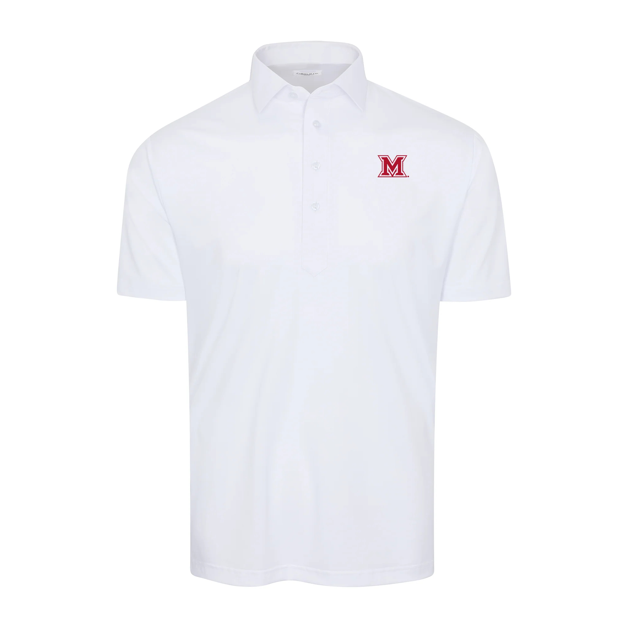 Miami Ohio Semi-Spread Collar Polo White