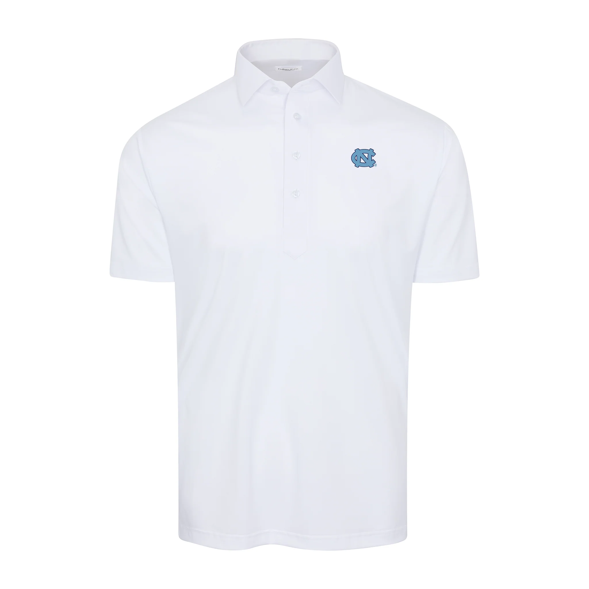 North Carolina Semi-Spread Collar Polo White