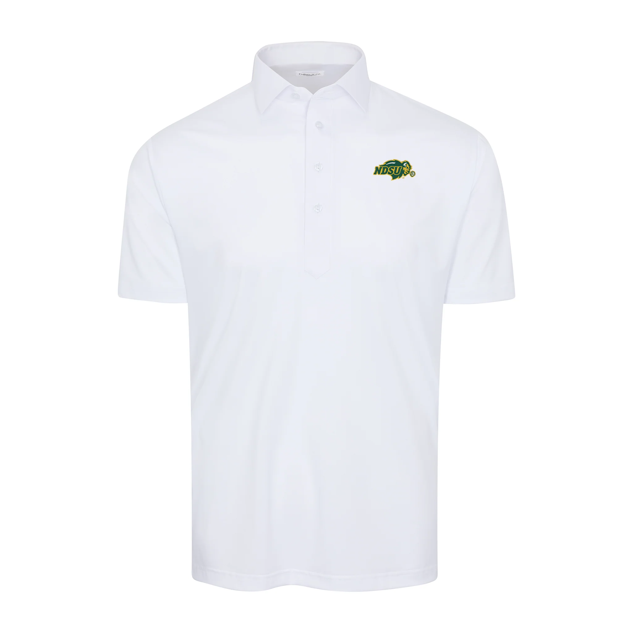 North Dakota State Semi-Spread Collar Polo White
