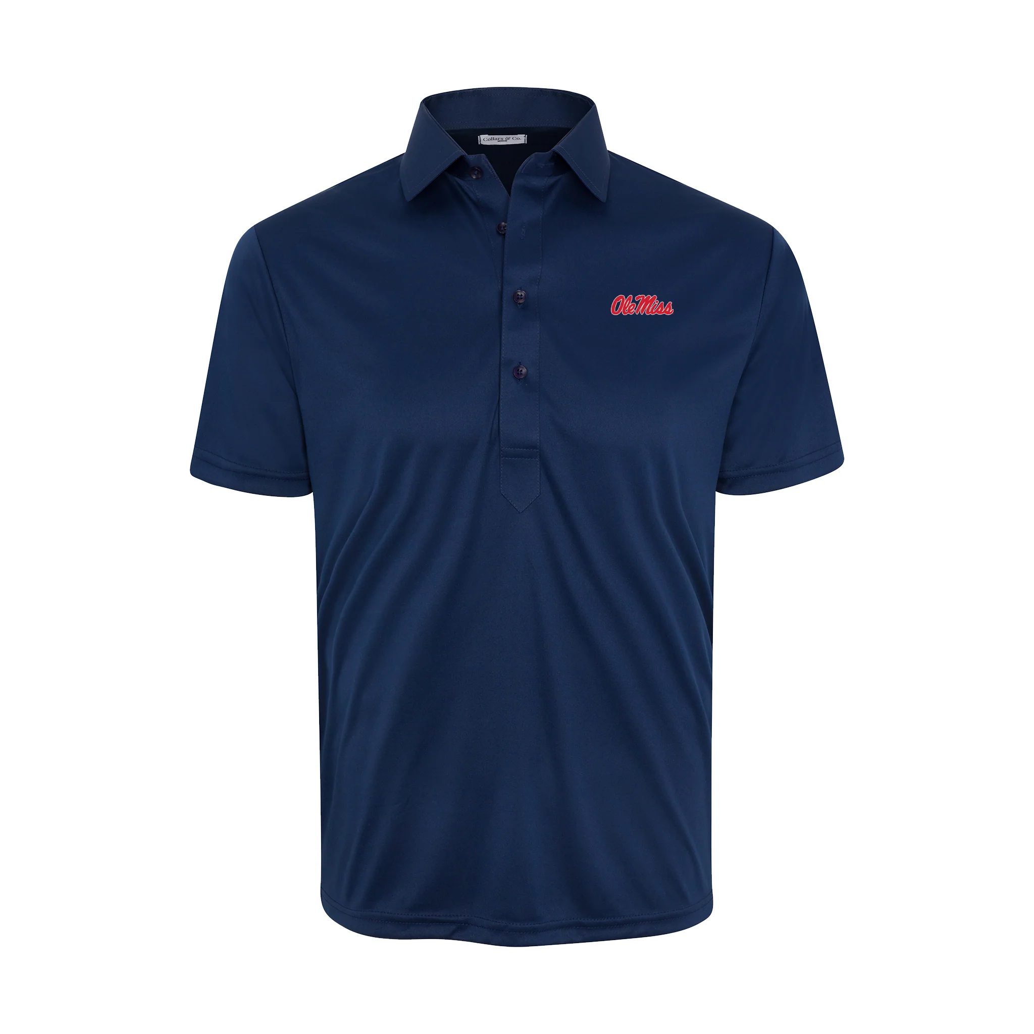 Ole Miss Semi-Spread Collar Polo Navy