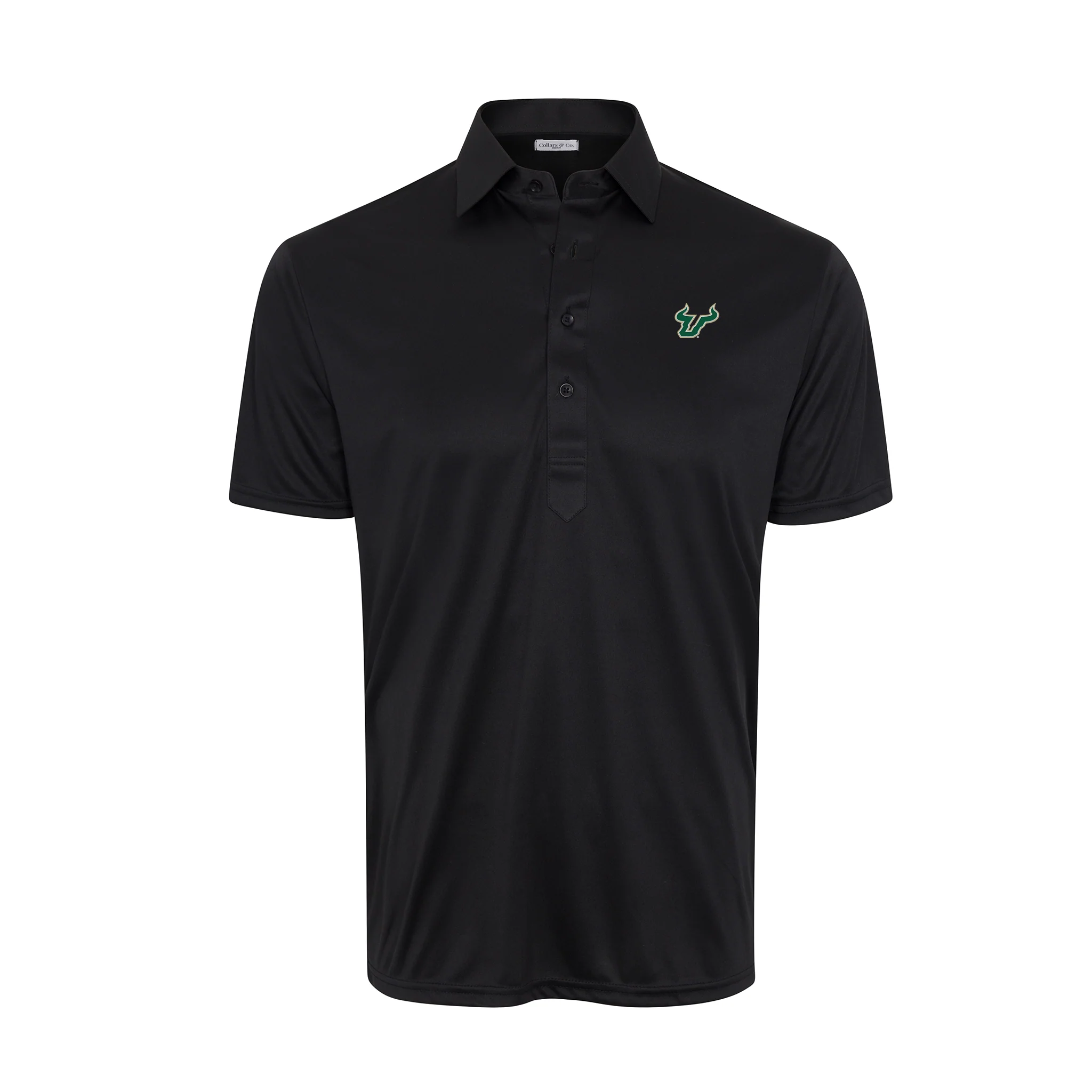 South Florida Semi-Spread Collar Polo Black