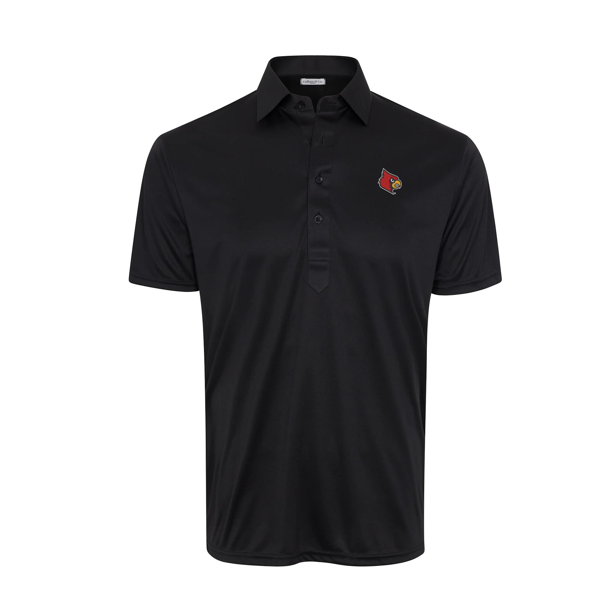 Louisville Semi-Spread Collar Polo Black