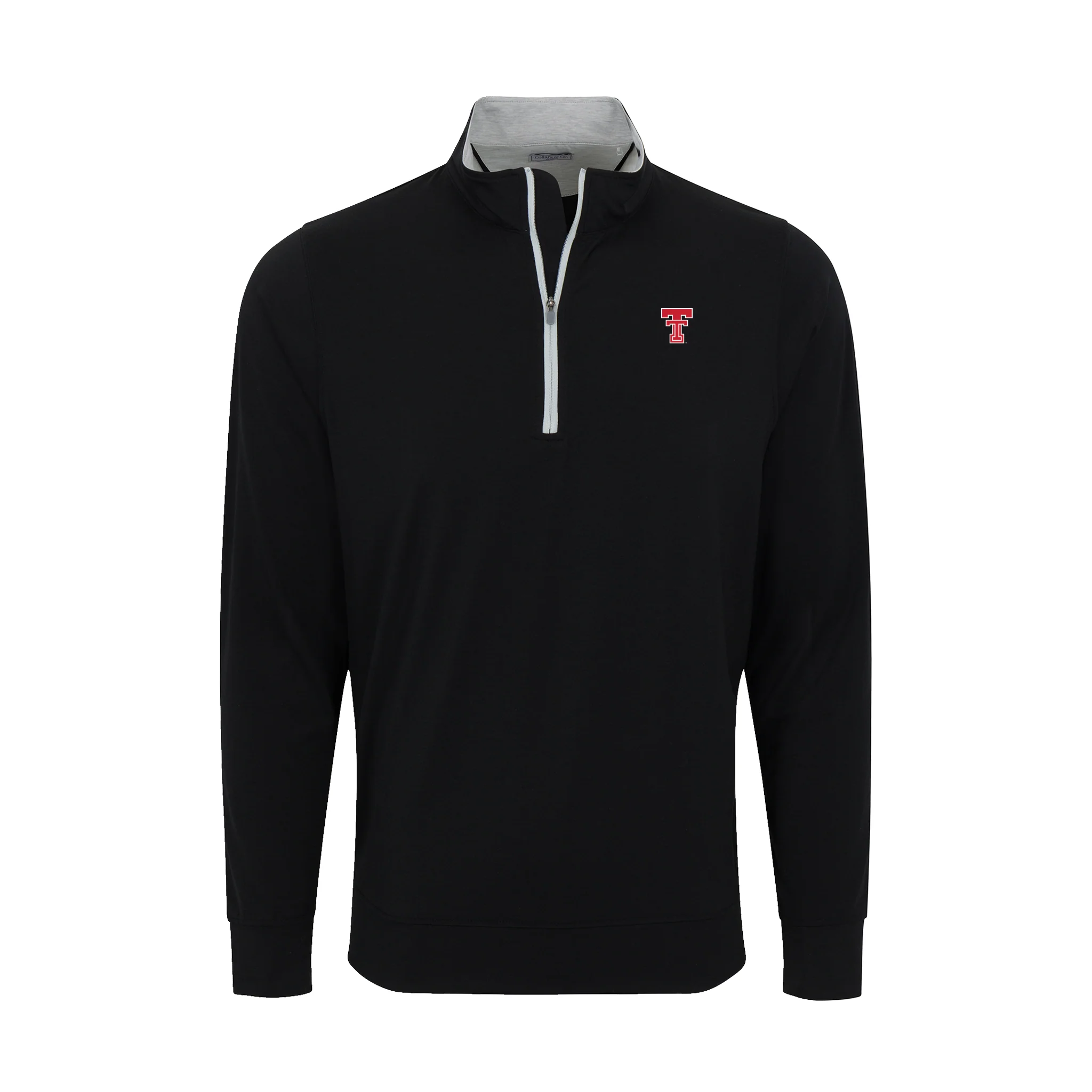 Texas Tech DriRelease® Performance Pullover Black with Light Grey Trim
