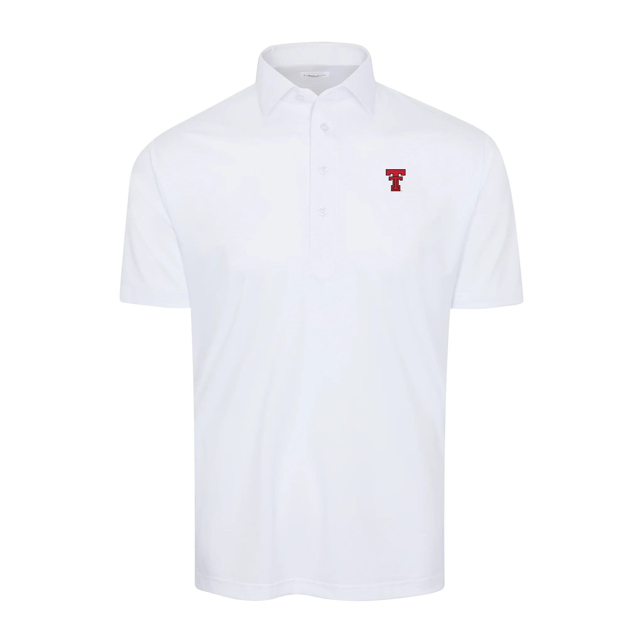 Texas Tech Semi-Spread Collar Polo White