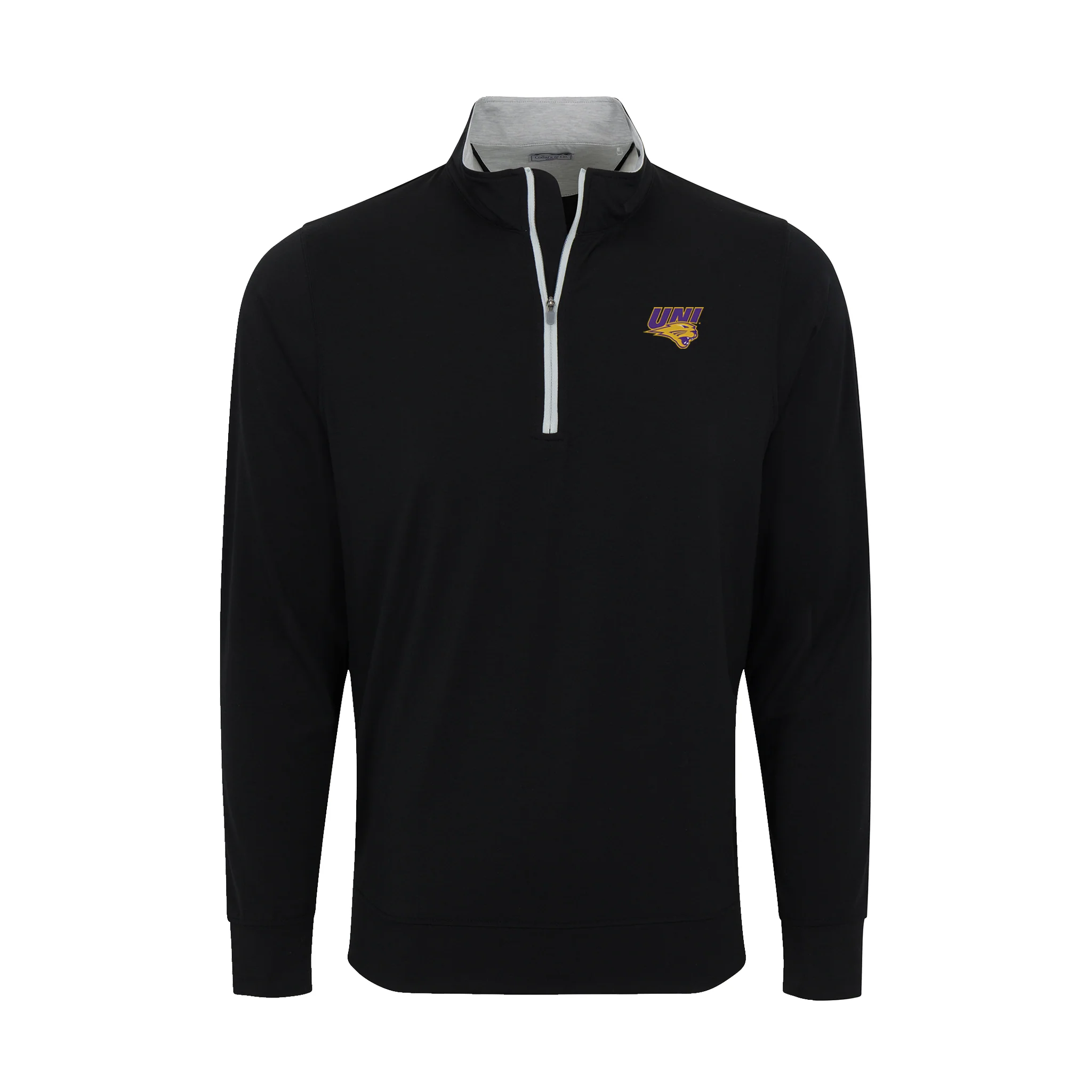 Northern Iowa DriRelease® Performance Pullover Black with Light Grey Trim