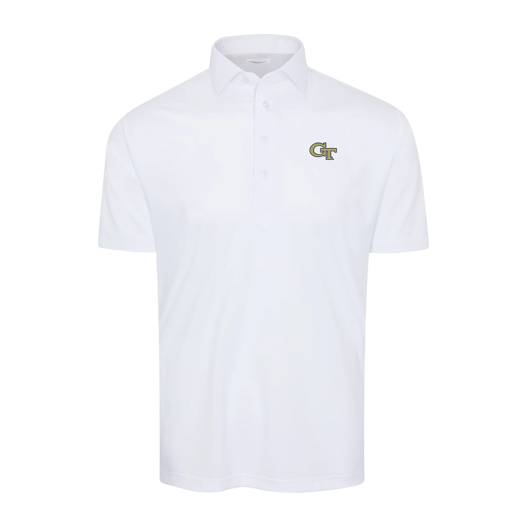 8462-georgia-tech-semi-spread-collar-polo-white-1.webp Georgia Tech Semi-Spread Collar Polo White