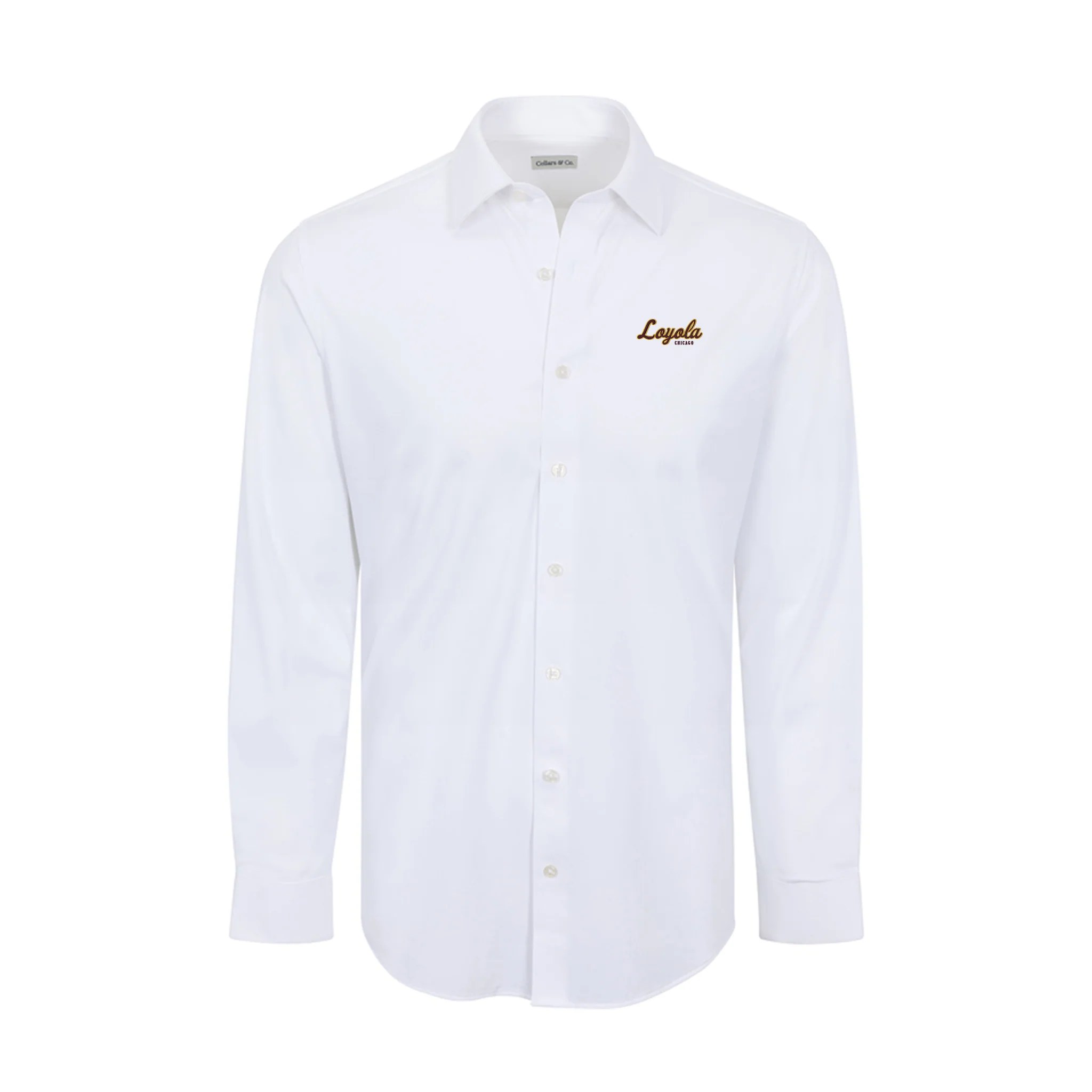 Loyola Chicago Apex Performance Dress Shirt White