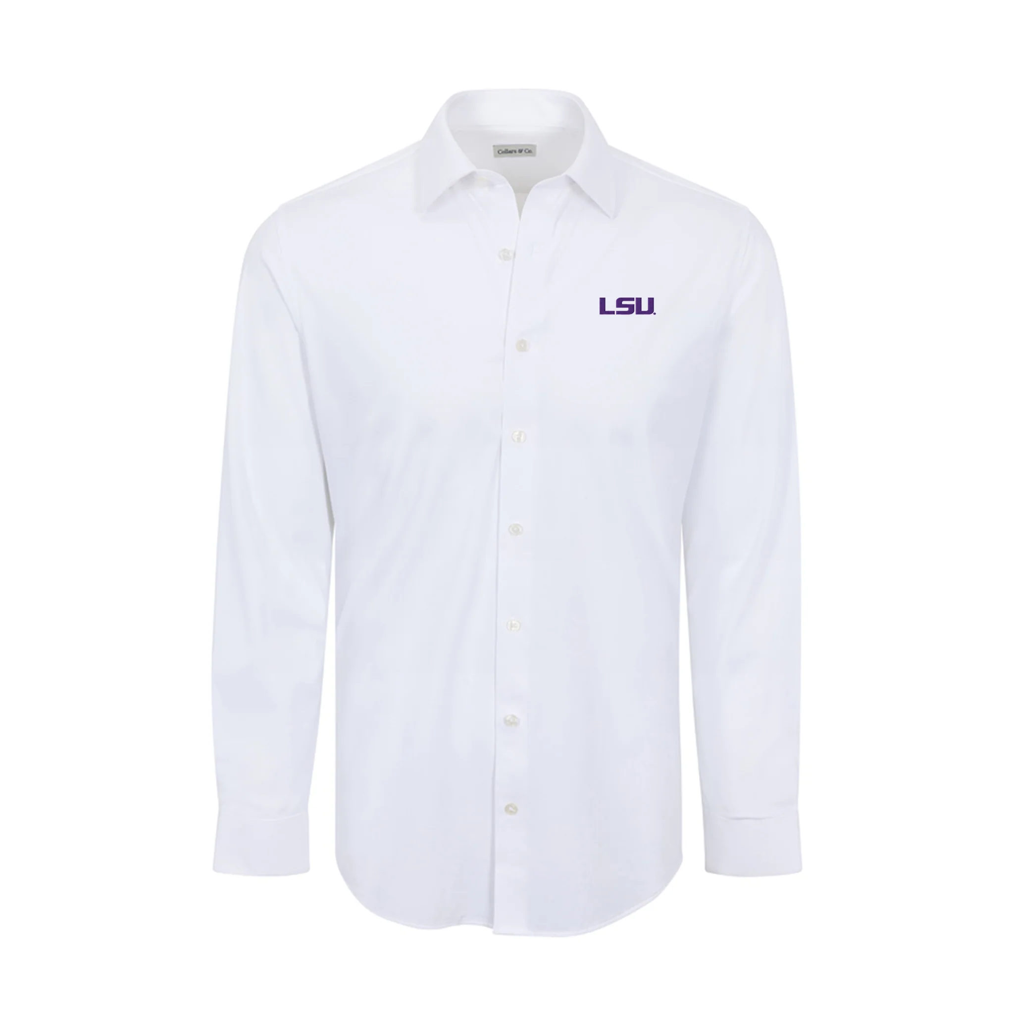 LSU Apex Performance Dress Shirt White