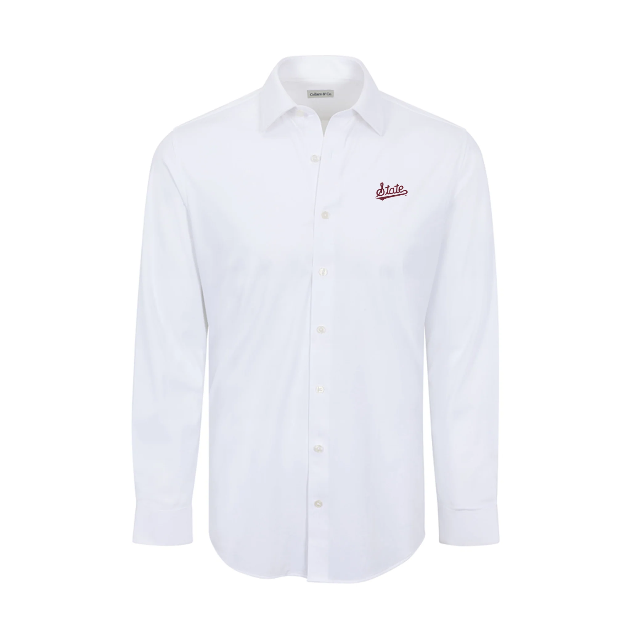 Mississippi State Apex Performance Dress Shirt White