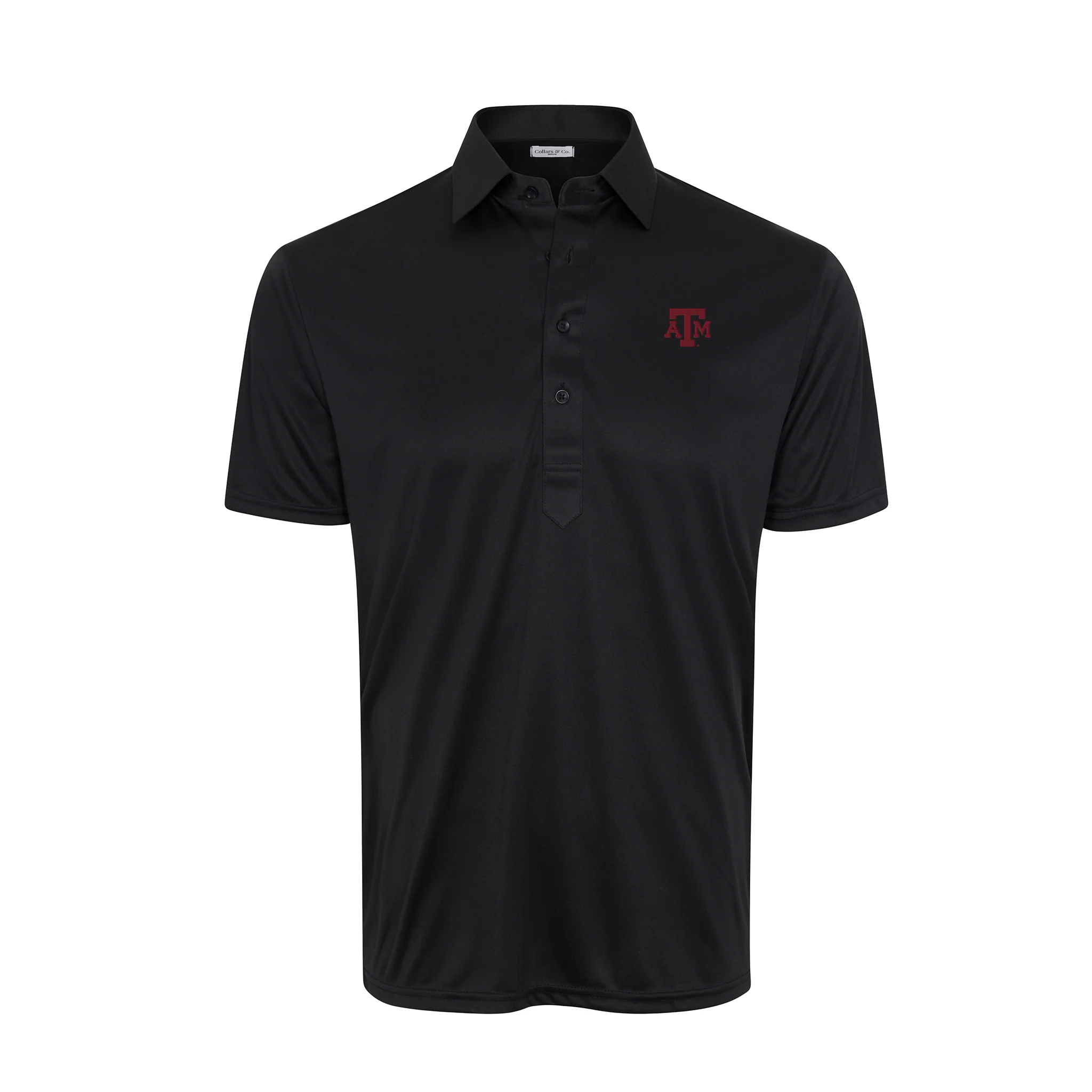 Texas A&M Semi-Spread Collar Polo Black