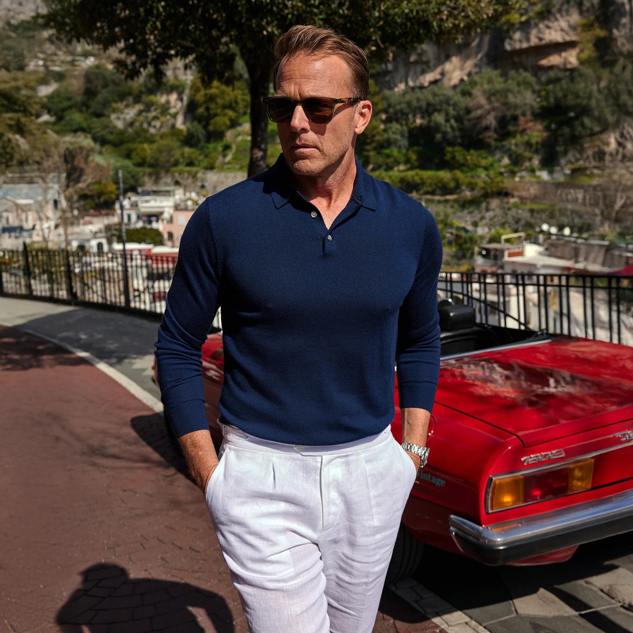 933-bellagio-three-button-long-sleeve-merino-polo-navy-2.webp Bellagio Three Button Long Sleeve Merino Polo Navy