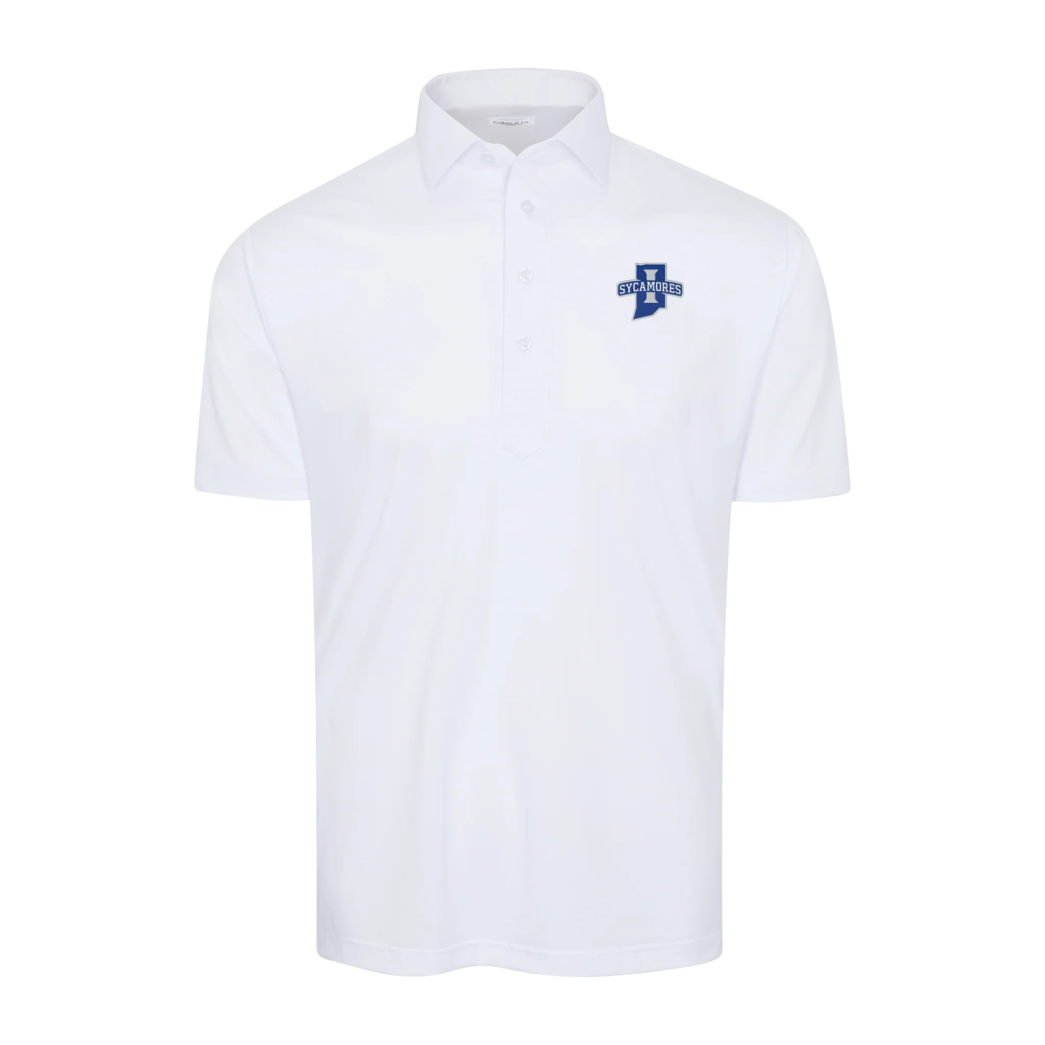 Indiana State Semi-Spread Collar Polo White