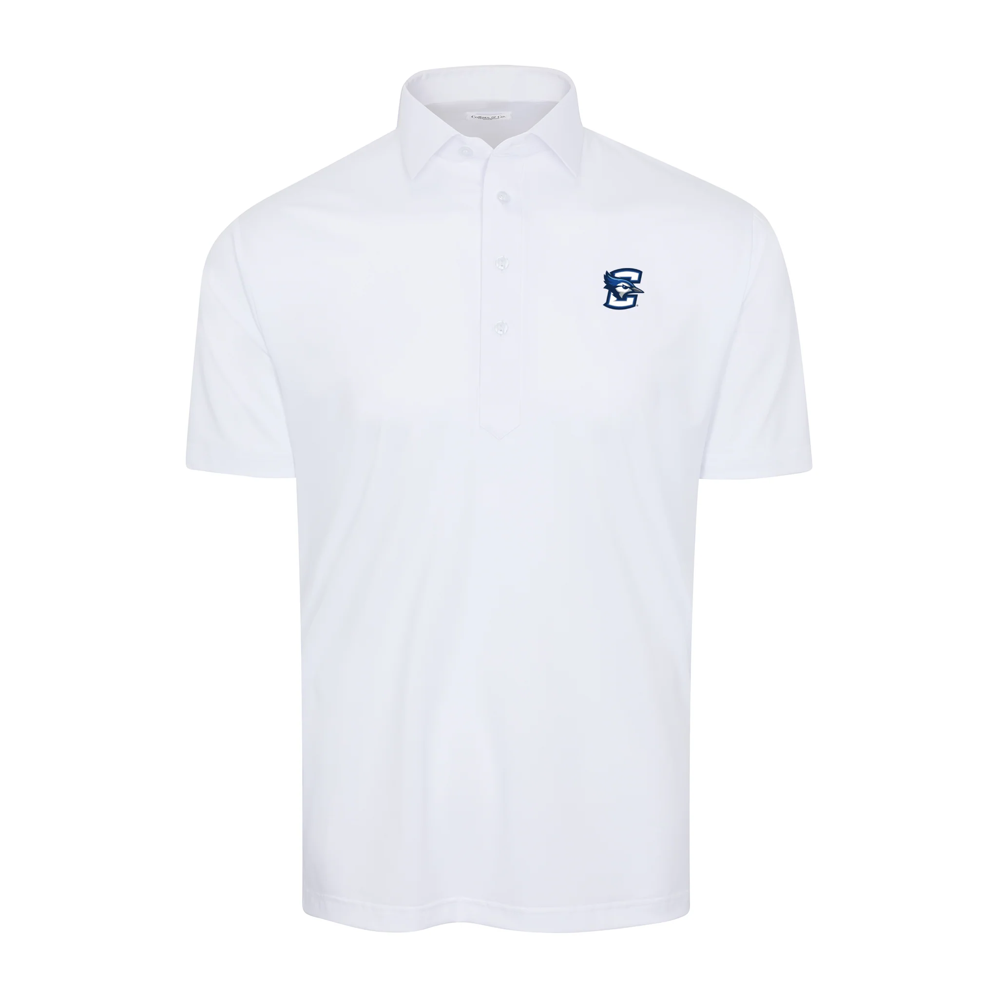 Creighton Semi-Spread Collar Polo White